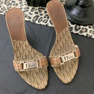 Christian Dior Brown logo Sandals 6